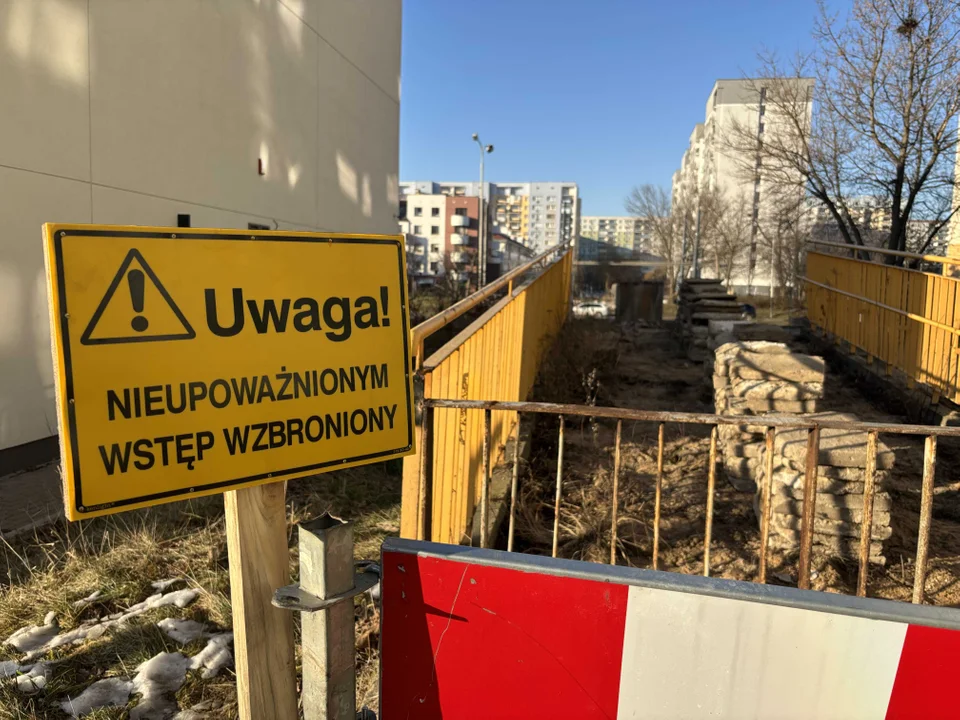 Stara kładka nad aleją Wyszyńskiego na łódzkiej Retkini wyburzona