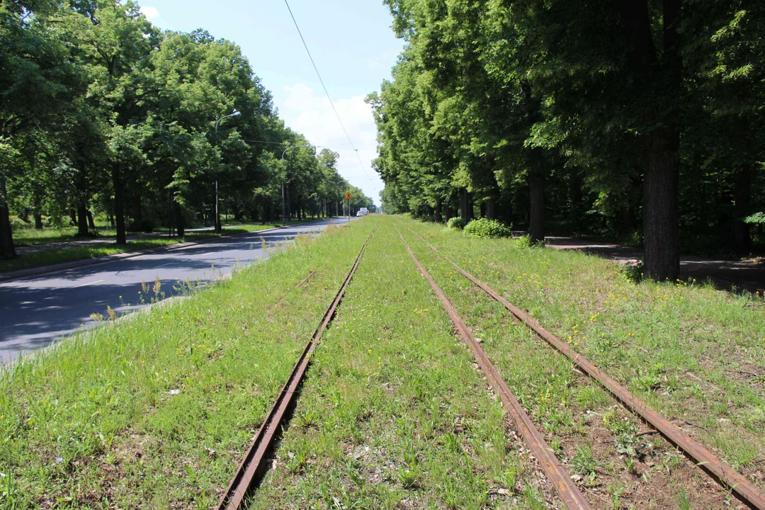 Nieczynne przystanki tramwajowe przy Konstantynowskiej