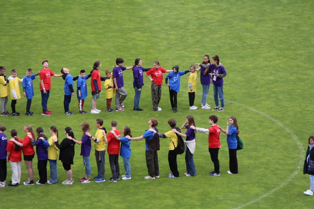 Flash mob na stadionie ŁKS Łódź im. Władysława Króla