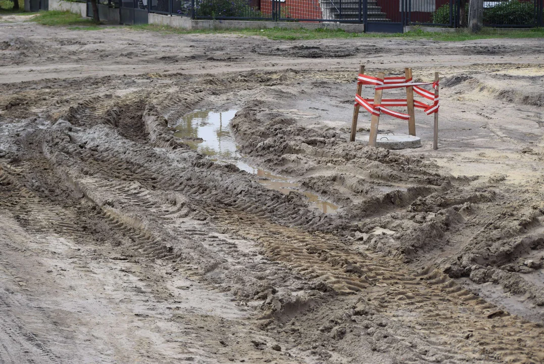 Ulica Żytnia po ulewnych deszczach