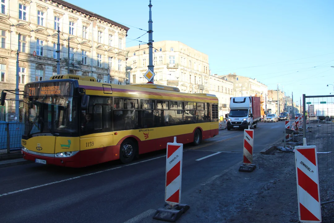 Utrudnienia dla podróżnych na Zachodniej w Łodzi