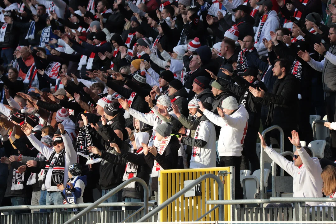 Kibice na meczu ŁKS Łódź i Ruch Chorzów