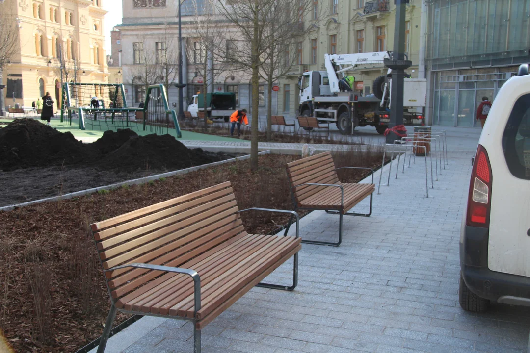 Tak wygląda plac Wolności w Łodzi na kilka dni przed oficjalnym otwarciem