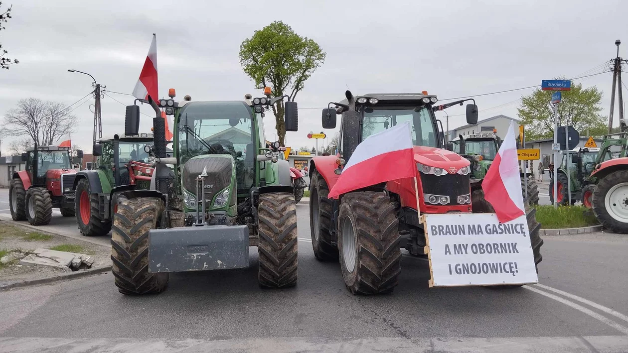 Protest rolników w Nowosolnej - 12.04.2024 r.