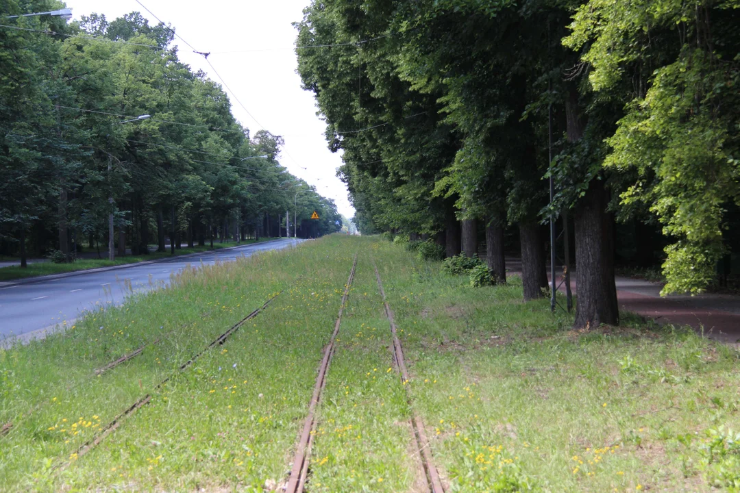 Nieczynne przystanki tramwajowe przy Konstantynowskiej