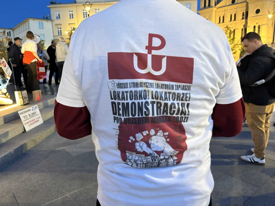 Manifestacja Łódzkiego Stowarzyszenia Lokatorów