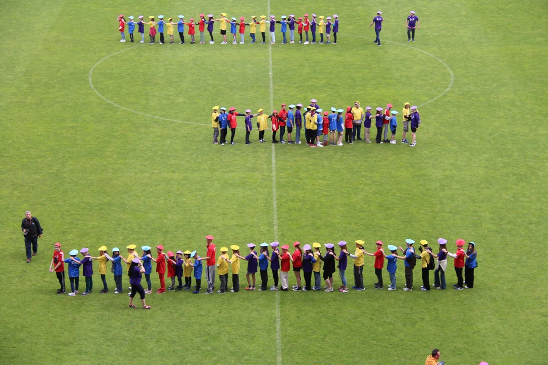 Flash mob na stadionie ŁKS Łódź im. Władysława Króla