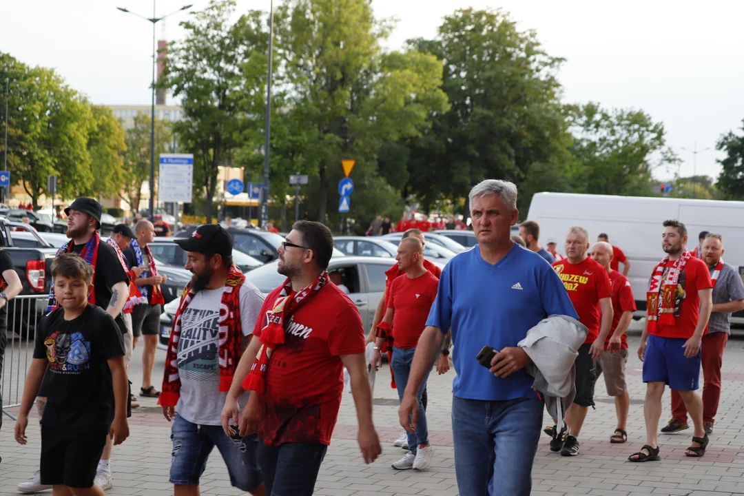 Kibice na meczu Widzewa Łódź z Puszczą Niepołomice