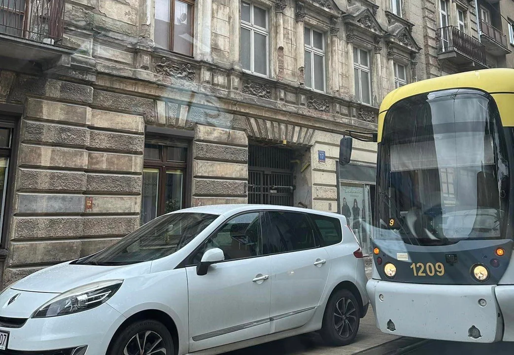 Zatrzymanie tramwajów na Gdańskiej w Łodzi - 13.06.2024 r.