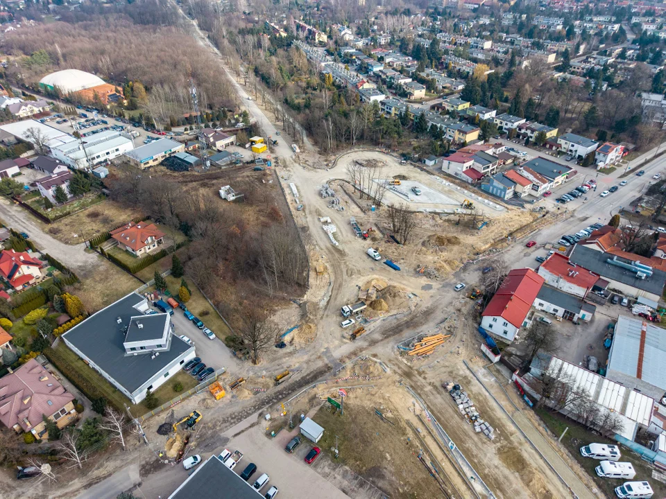 Trwa budowa ronda, która połączy Szczecińską z wjazdem na S14