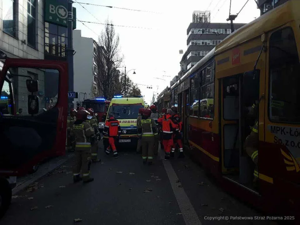 Zderzenie tramwajów na Piotrkowskiej