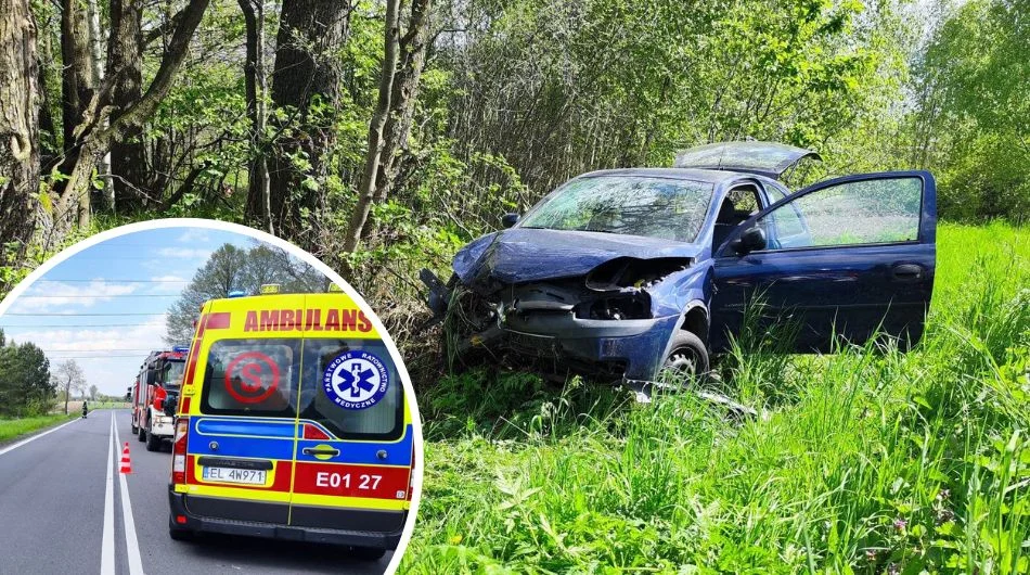 Pijacki rajd pod Bełchatowem. Policja, straż i karetka na miejscu [FOTO] - Zdjęcie główne