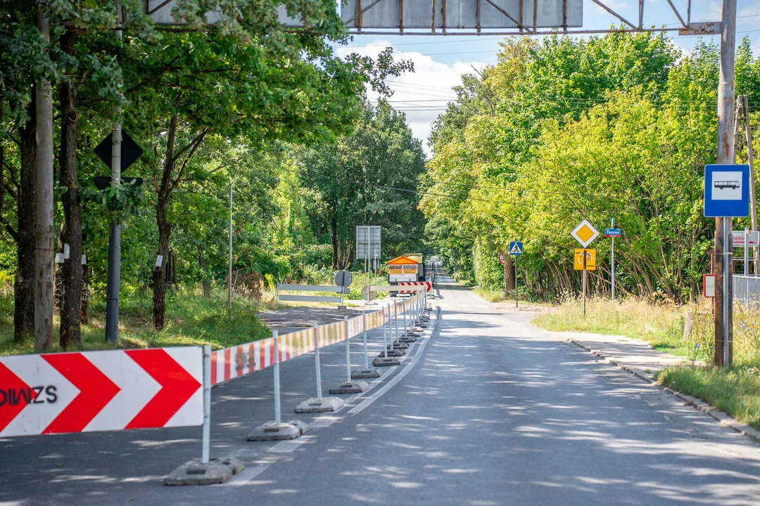 Ulica Szczecińska w Łodzi w przebudowie