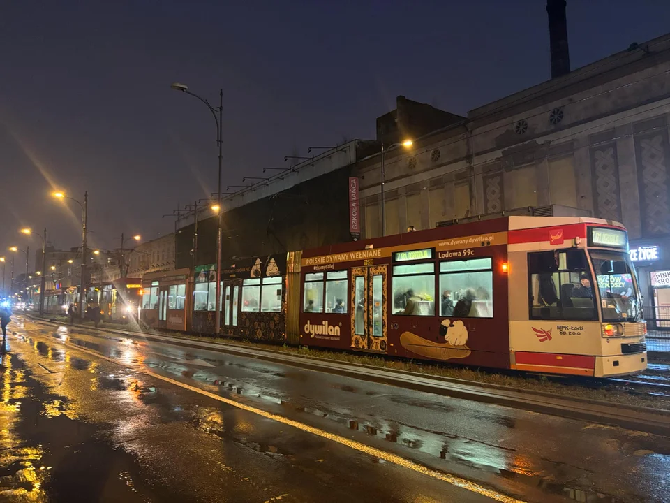 Zatrzymanie tramwajów MPK Łódź