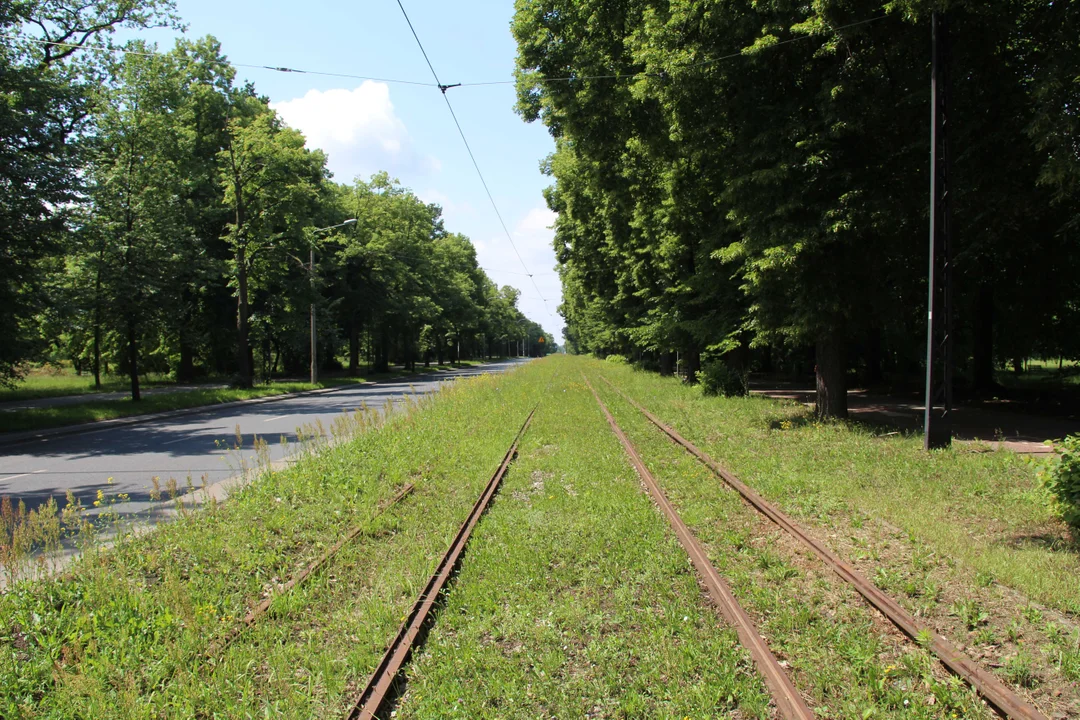 Nieczynne przystanki tramwajowe przy Konstantynowskiej