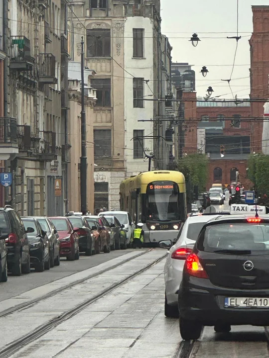 Zatrzymanie tramwajów na Gdańskiej w Łodzi - 13.06.2024 r.