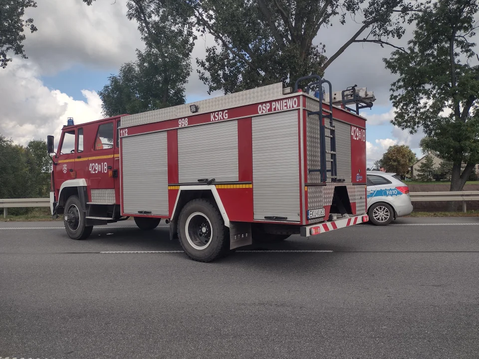 Wypadek na DK 92 w miejscowości Wojszyce