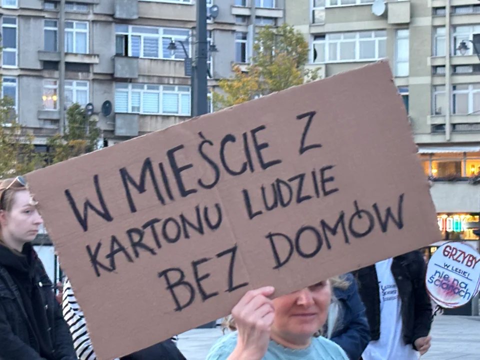 Manifestacja Łódzkiego Stowarzyszenia Lokatorów