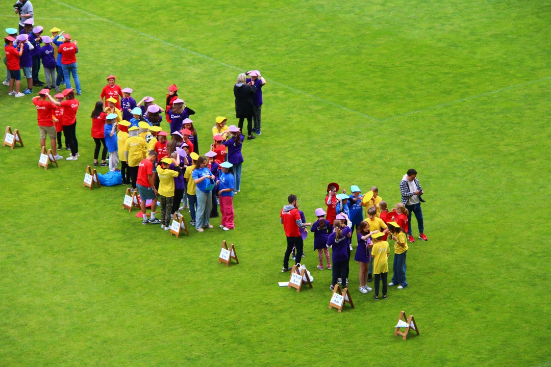 Flash mob na stadionie ŁKS Łódź im. Władysława Króla