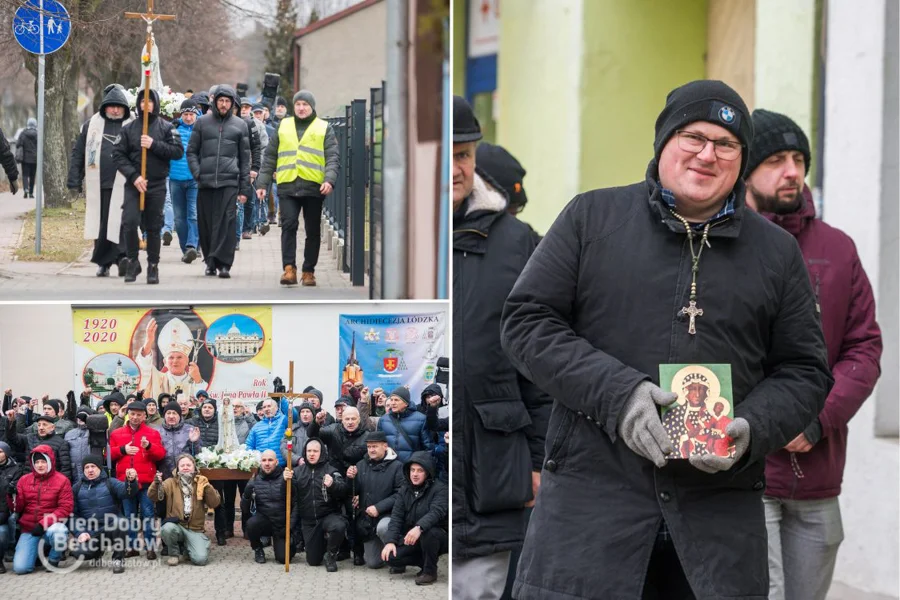 Wojownicy Maryi przeszli ulicami Bełchatowa. Mężczyźni modlili się w centrum miasta [FOTO] - Zdjęcie główne