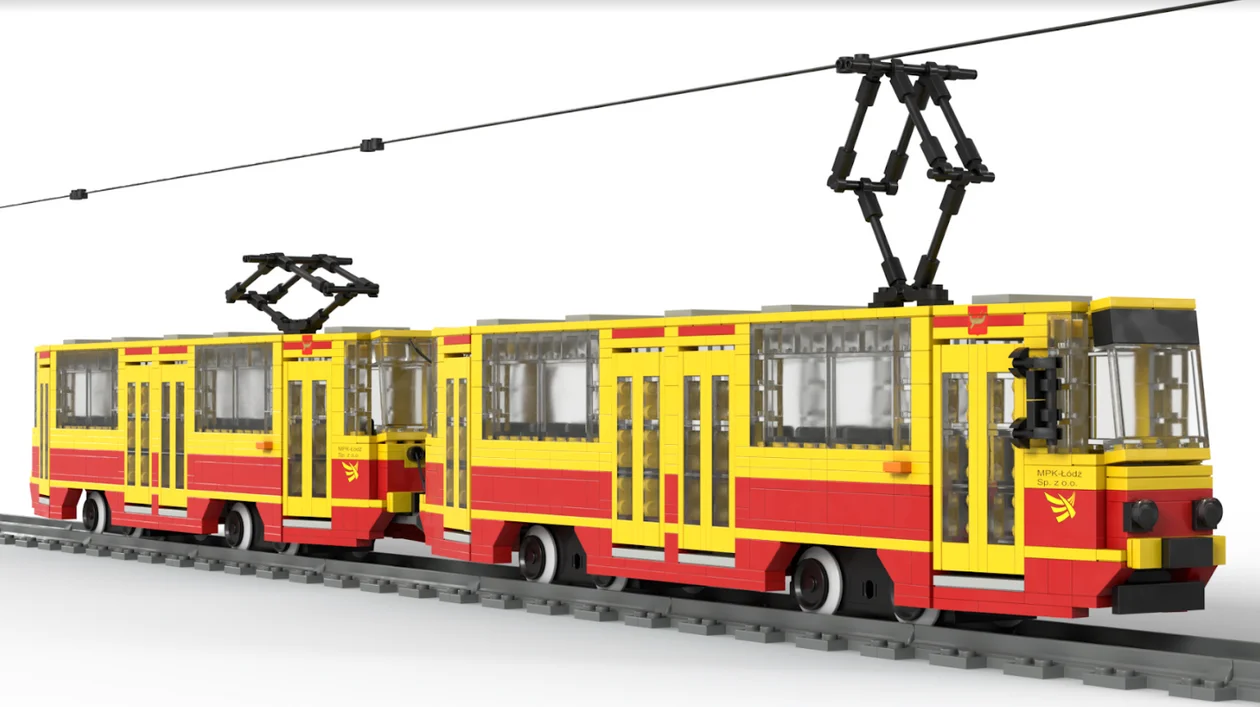 Modele łódzkich tramwajów z klocków Lego