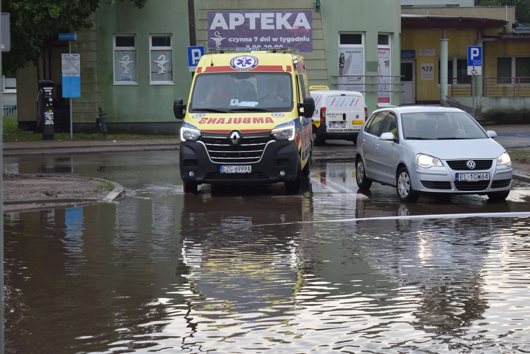 Zalane ulice w Zgierzu