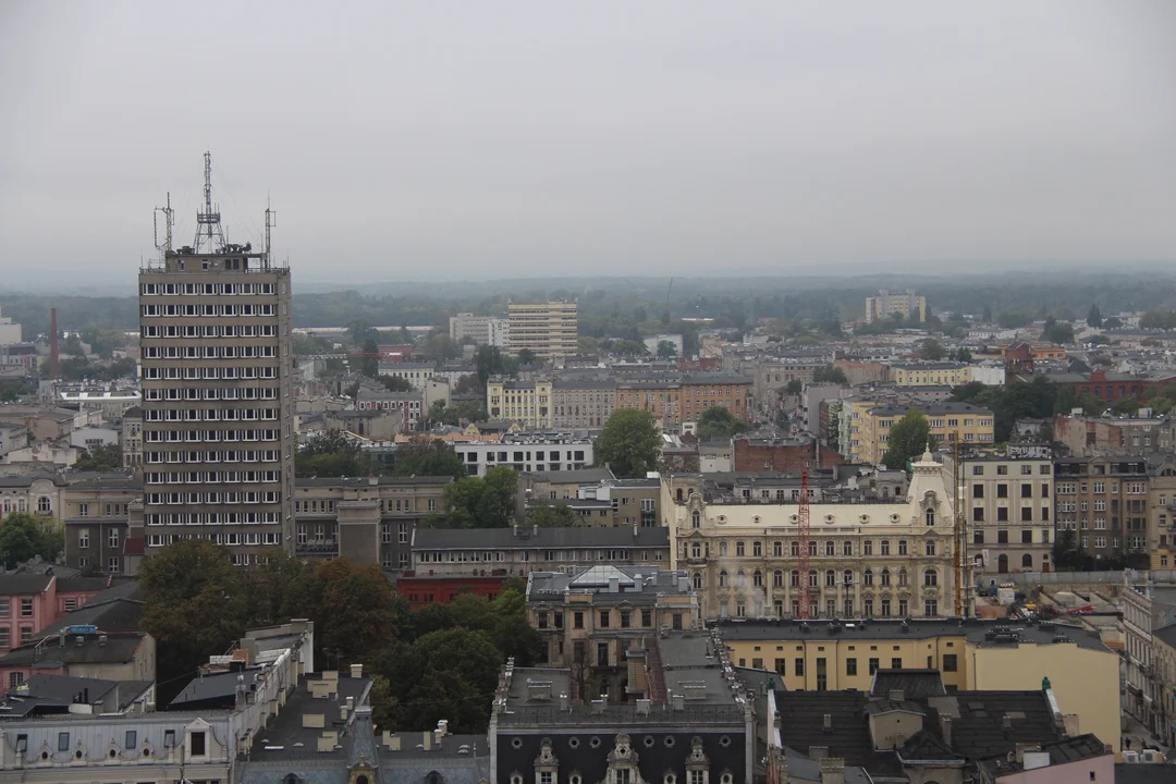 Widok z wieżowca przy al. Sienkiewicza 3 w Łodzi