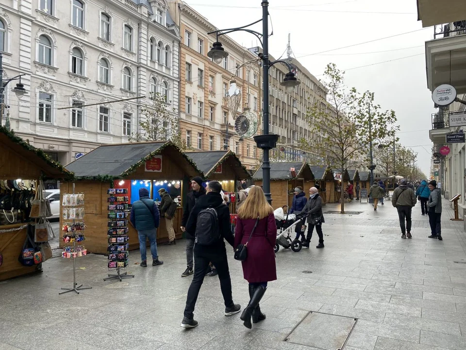 Jarmark Bożonarodzeniowy na Piotrkowskiej w Łodzi