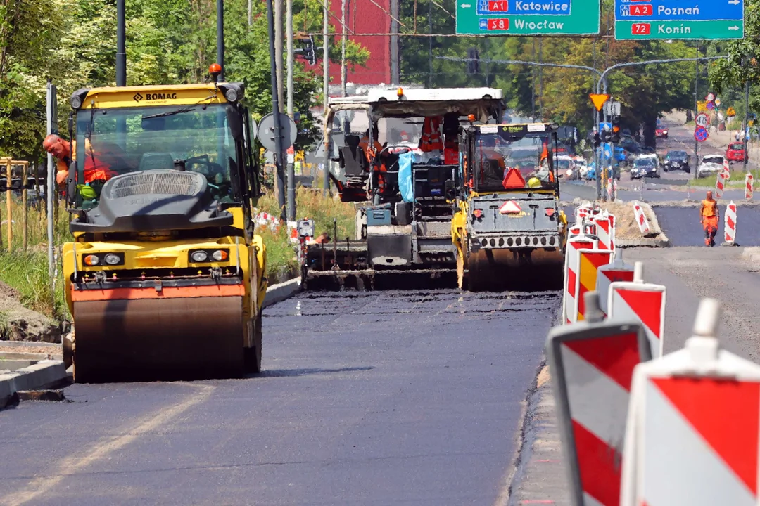 Trwa remont ulicy Lutomierskiej w Łodzi - stan na czerwiec 2024 r.