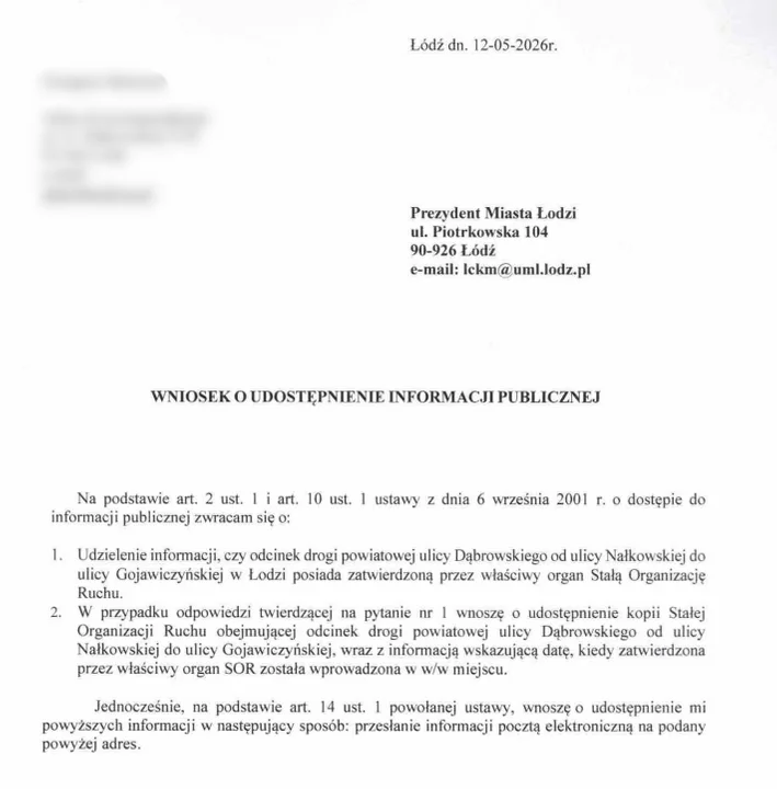 Fotoradar Dąbrowskiego