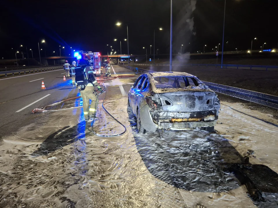 pożar auta a1