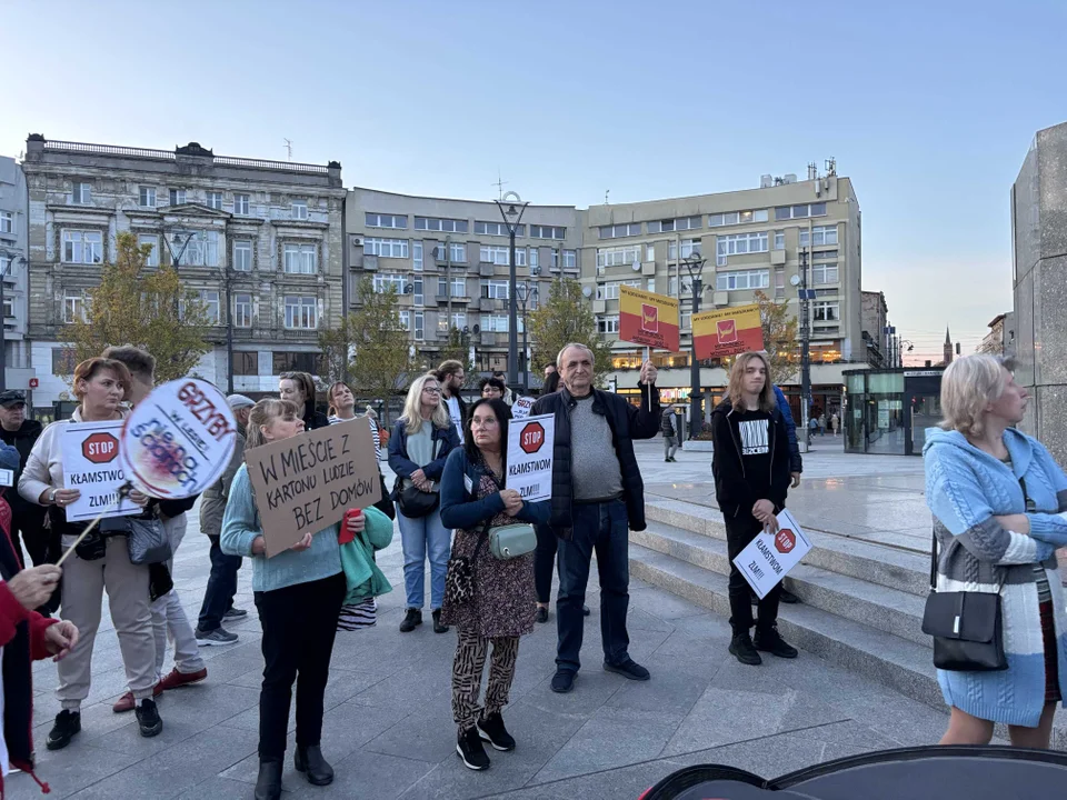 Manifestacja Łódzkiego Stowarzyszenia Lokatorów