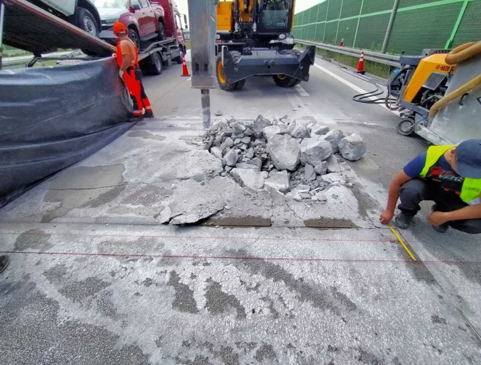 Roboty gwarancyjne na A1 w Łódzkiem