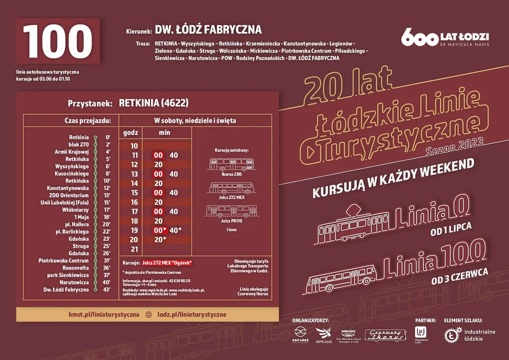 Rozkład jazdy linia 100