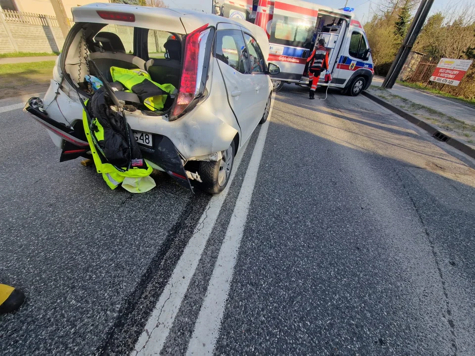 Wypadek w Zgierzu. Jedna osoba jest poszkodowana [zdjęcia]