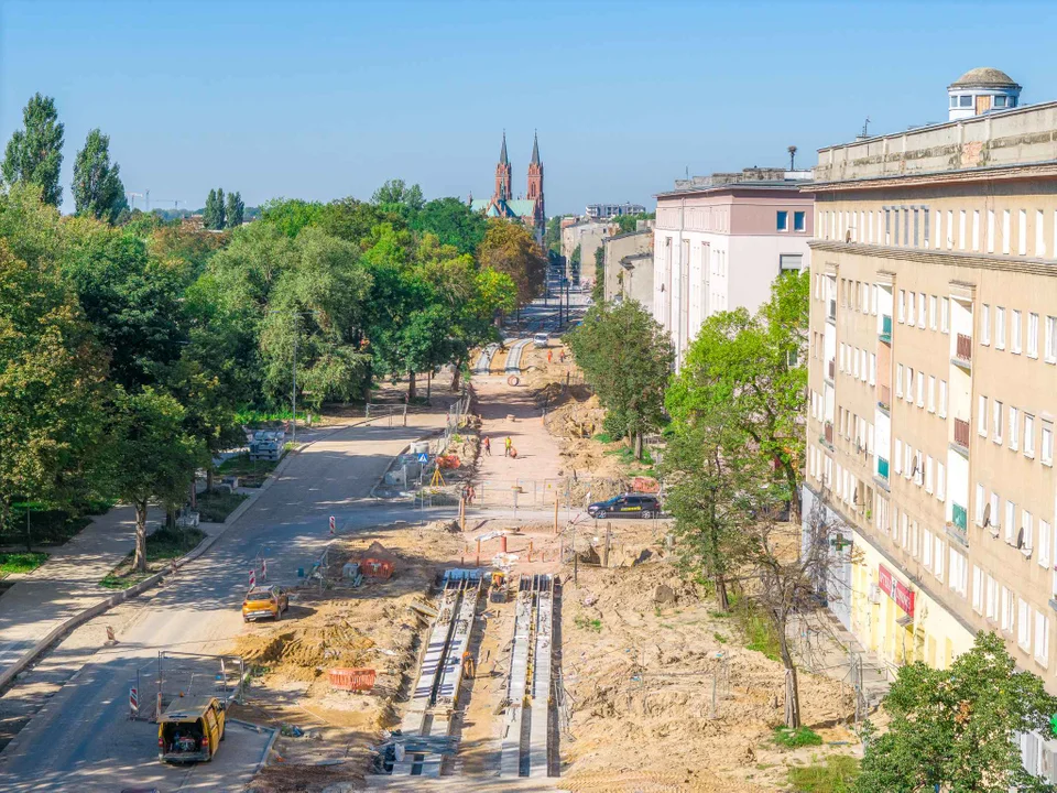 Trwa remont ulicy Wojska Polskiego w Łodzi