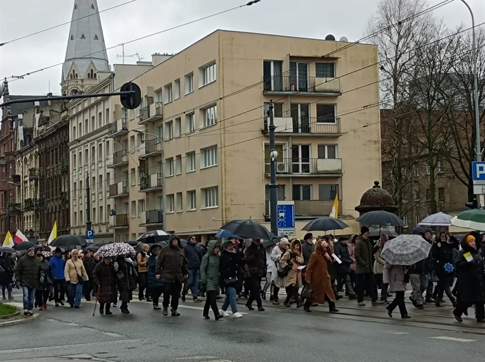 Marsz papieski w Łodzi. Setki łodzian ruszyło ulicami miasta [zdjęcia]