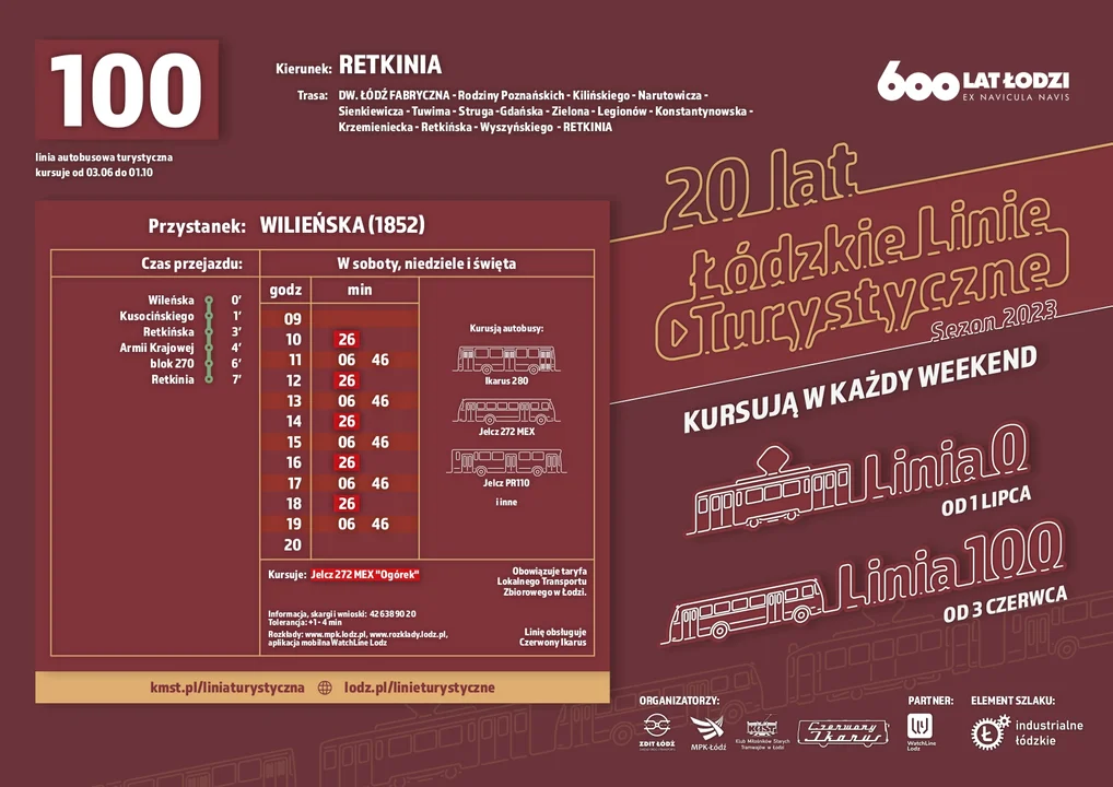 Rozkład jazdy linia 100