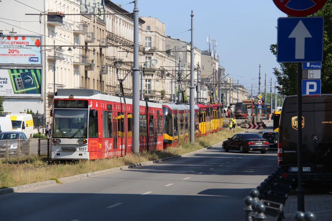 Utrudnienia po wykolejeniu tramwaju w Łodzi