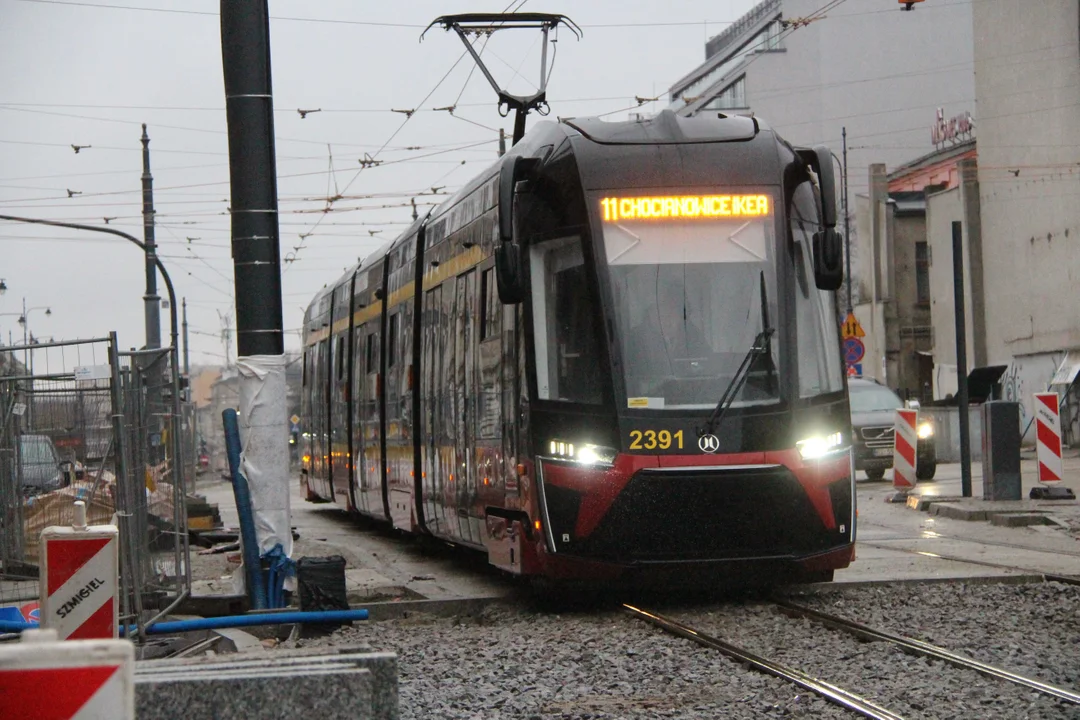 Powrót tramwajów MPK Łódź na skrzyżowanie Zachodnia/Legionów w Łodzi