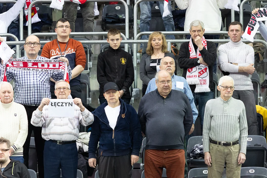 Kibice ŁKS Commercecon podczas meczu z Tarnowem