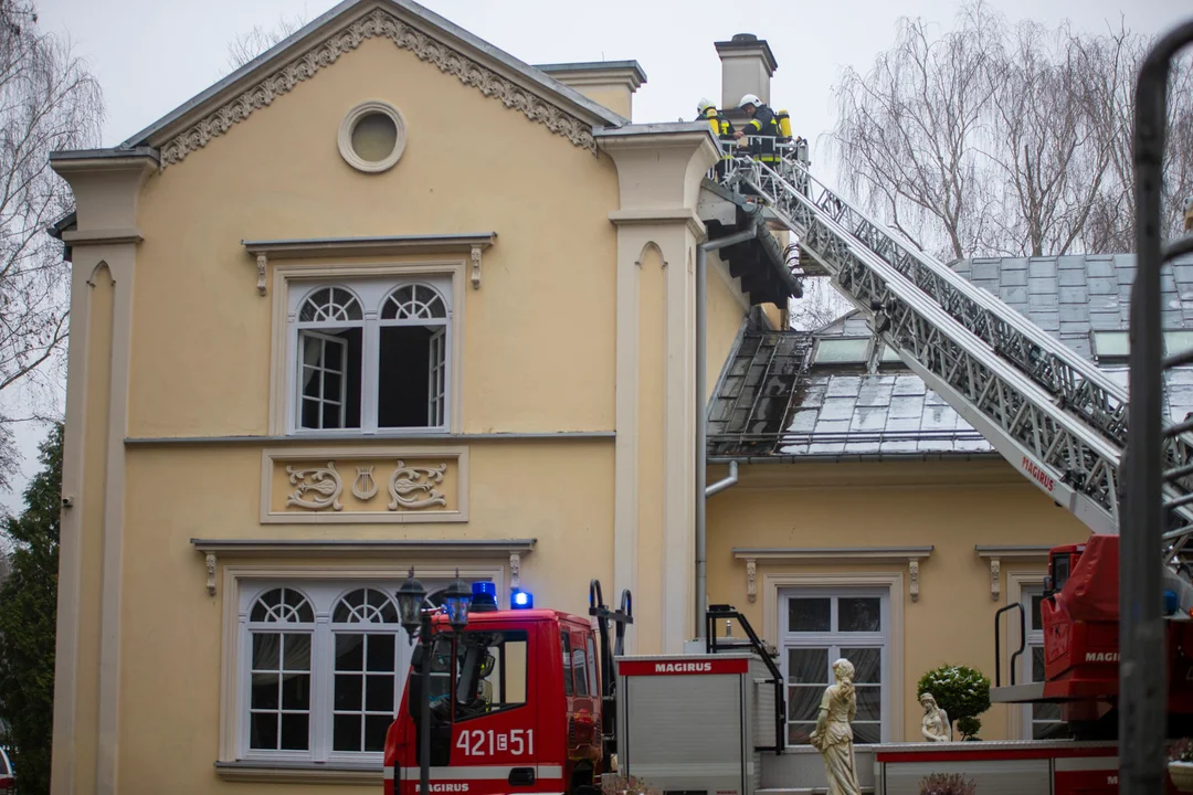 Pożar w hotelu w Sójkach