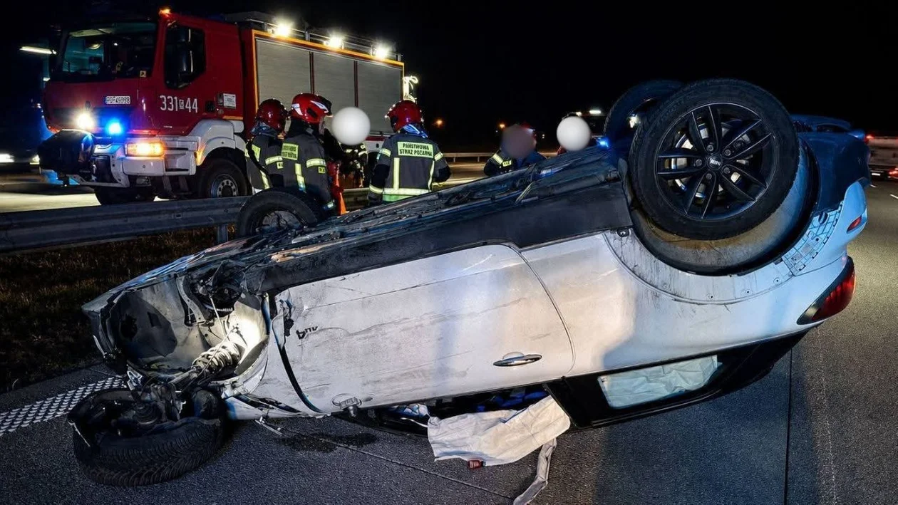 Wypadek na A1 Laski 29.04.2026