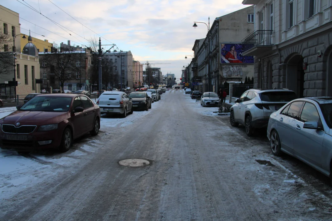 Remont ulicy Legionów w Łodzi - stan na 16.01.2024 r.