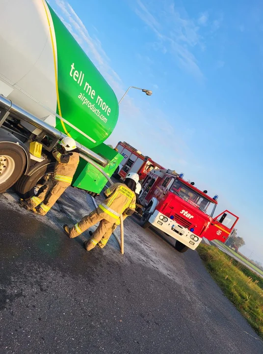 Pożar ciężarówki z Wojszycach pod Kutnem