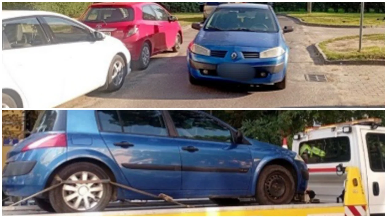 Bezmyślny kierowca zaparkował auto i...zablokował ruch. Słono za to zapłacił! - Zdjęcie główne