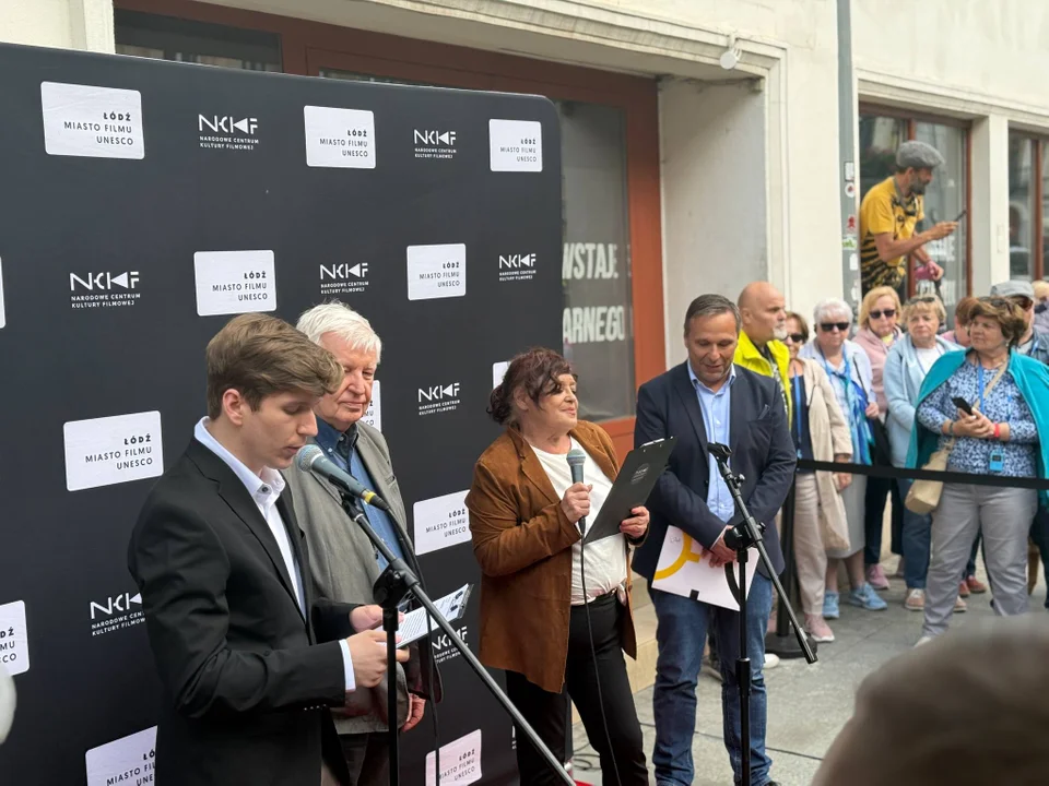 Odsłonięcie gwiazdy Andrzeja Barańskiego przy ul. Piotrkowskiej