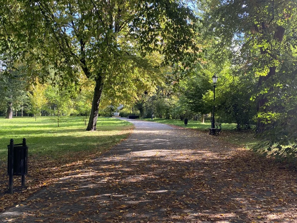 Park Źródliska jesienią