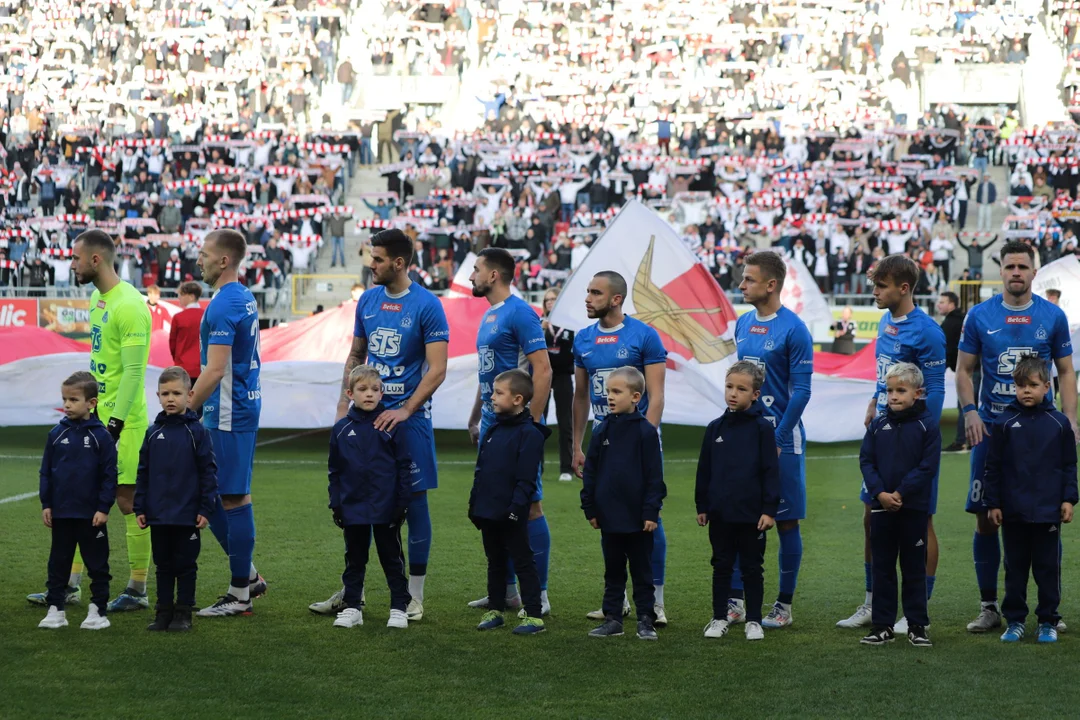 Kibice na meczu ŁKS Łódź i Ruch Chorzów