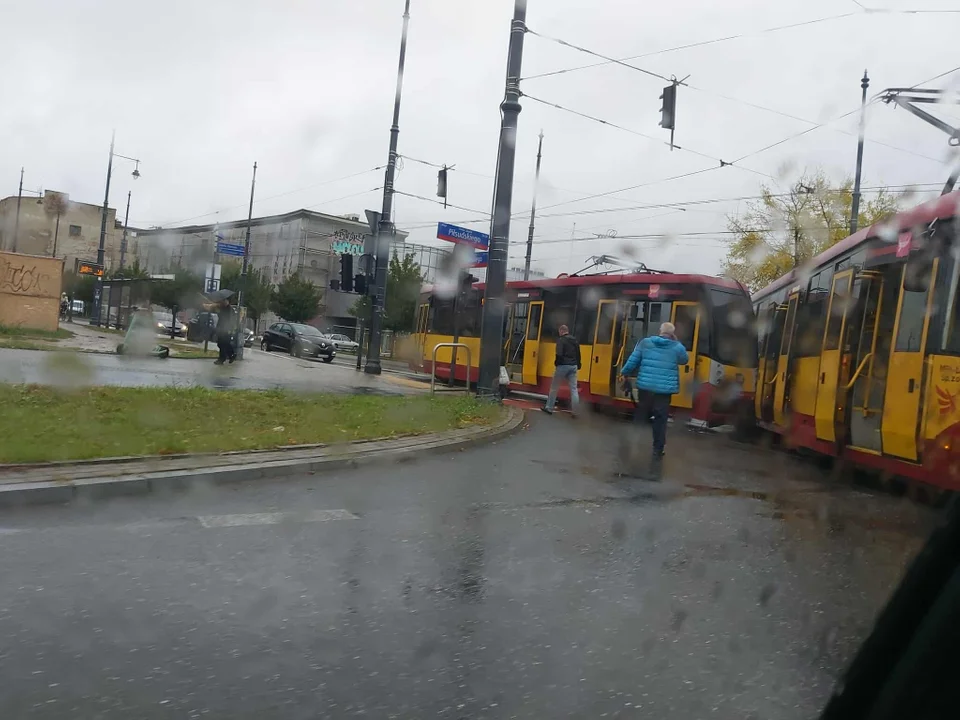 Wykolejenie tramwaju w centrum Łodzi